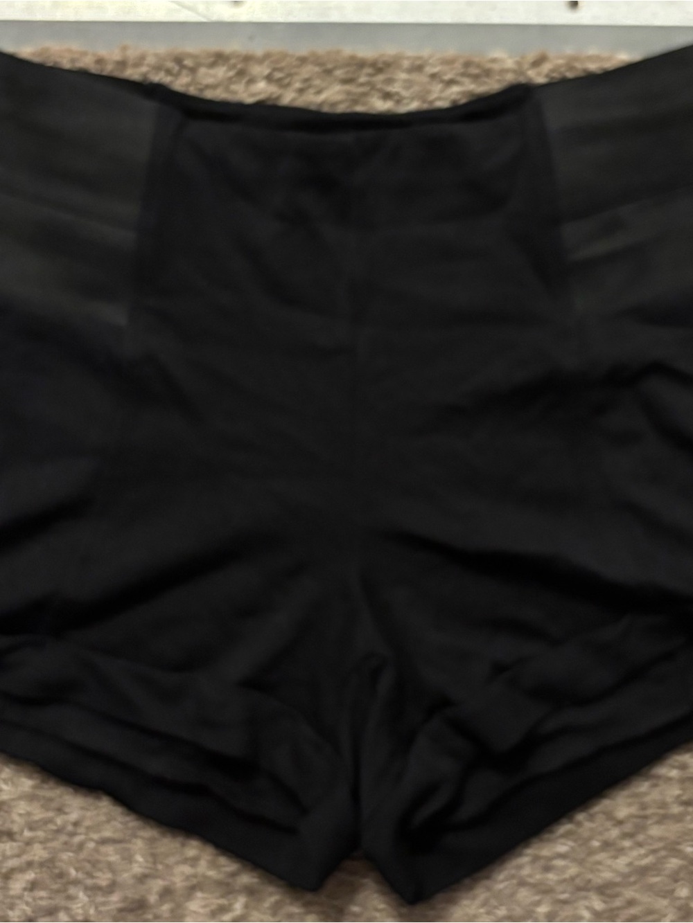 Ci Sono Woman Md Vintage High-Waist Black Shaping Shorts Elastic panels Like New